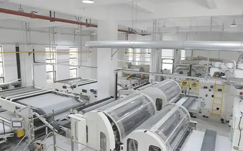 air filter manufacturing site and equipment