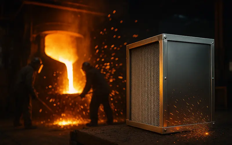 High-Temperature HEPA Filters Applications in Metalworking and Foundries cover iamge