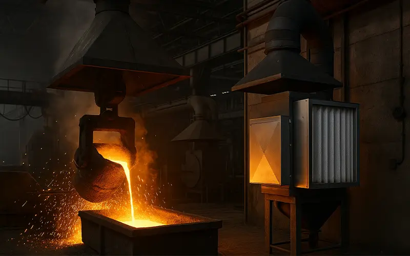 High-Temperature HEPA Filters Applications in Metalworking and Foundries