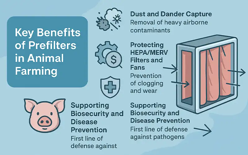 Por qué los Prefiltros son Esenciales en la Ventilación Ganadera