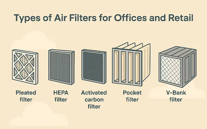Mejores Filtros de Aire Comerciales para Oficinas y Espacios Minoristas 2025