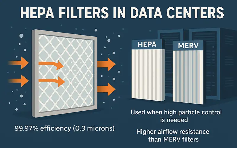 El Papel de los Filtros MERV y HEPA en la Eficiencia de Refrigeración de Centros de Datos