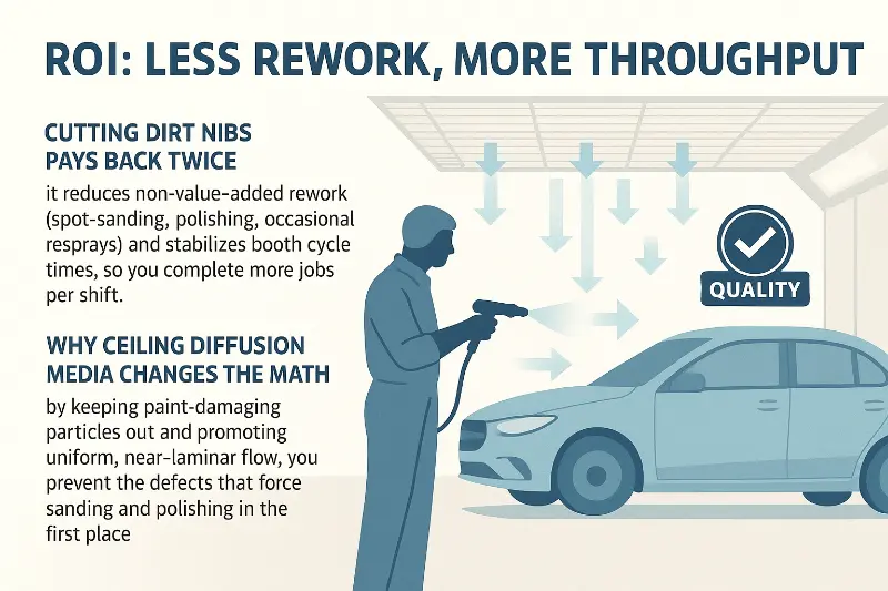 Medio de Difusión de Techo: Cómo Reduce las Imperfecciones y el Retrabajo