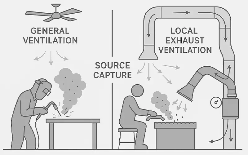 Captura de Polvo Metálico en la Fuente: Filtración Local Explicada