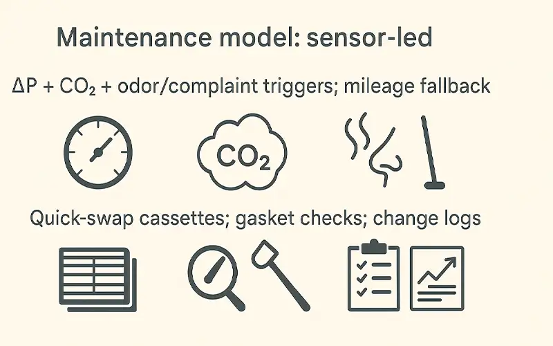 Elección de medios filtrantes para metros: Prefiltros ePM1, filtros finos y etapas de carbón activado
