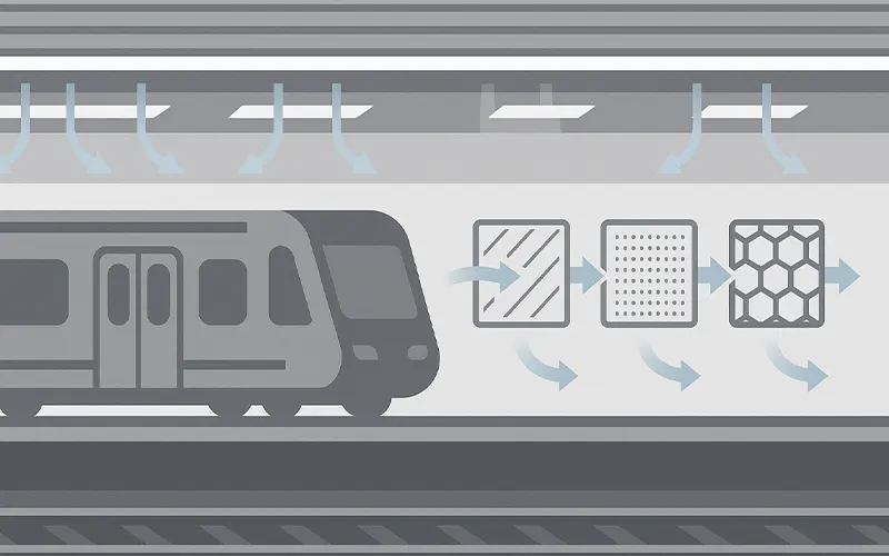 Elección de medios filtrantes para metros: Prefiltros ePM1, filtros finos y etapas de carbón activado