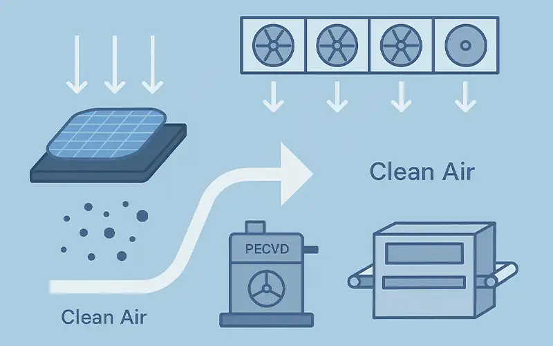 Por qué la Filtración de Aire es Esencial para la Industria de Fabricación Fotovoltaica