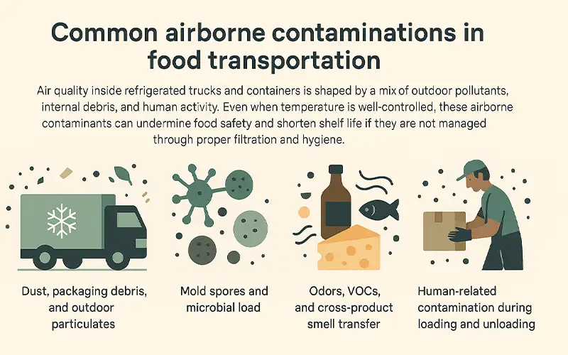 Por qué la Filtración del Aire es Crucial en el Transporte de Alimentos de la Cadena de Frío
